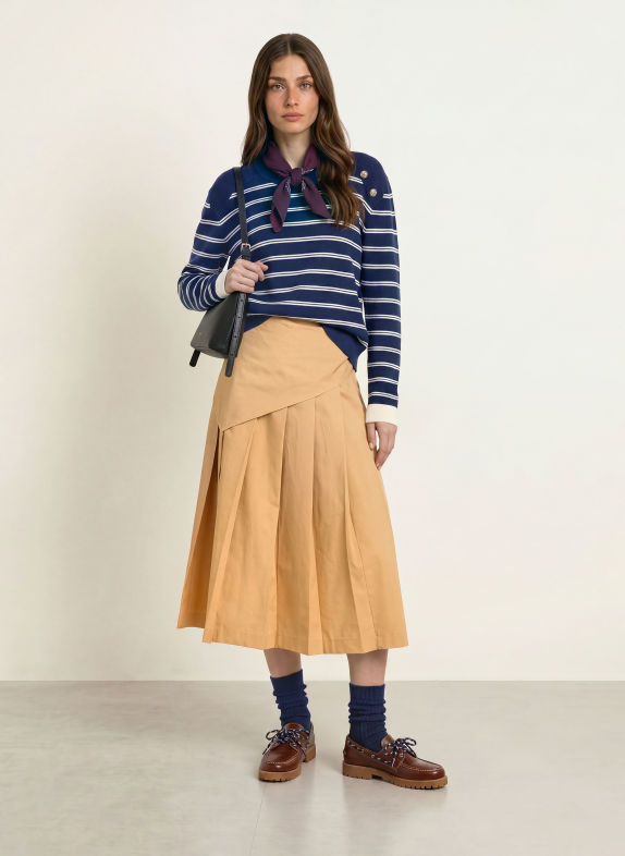CLAUDIE PIERLOT Pullover BLAU / WEISS