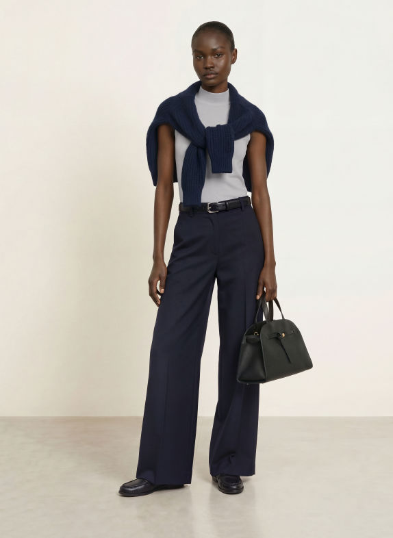 REISS Haut en maille EVELYN en laine mérinos GRIS
