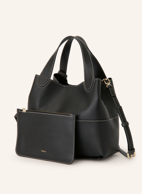 FURLA Påsväska PRIMROSE MEDIUM med förvaringsficka SVART / GULD