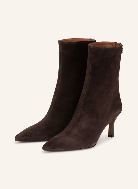 maje Stiefeletten DUNKELBRAUN / SILBER