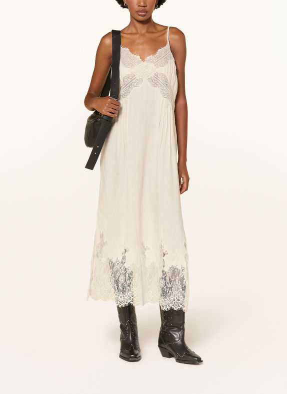 ALLSAINTS Leinenkleid SAMIA mit Spitze CREME