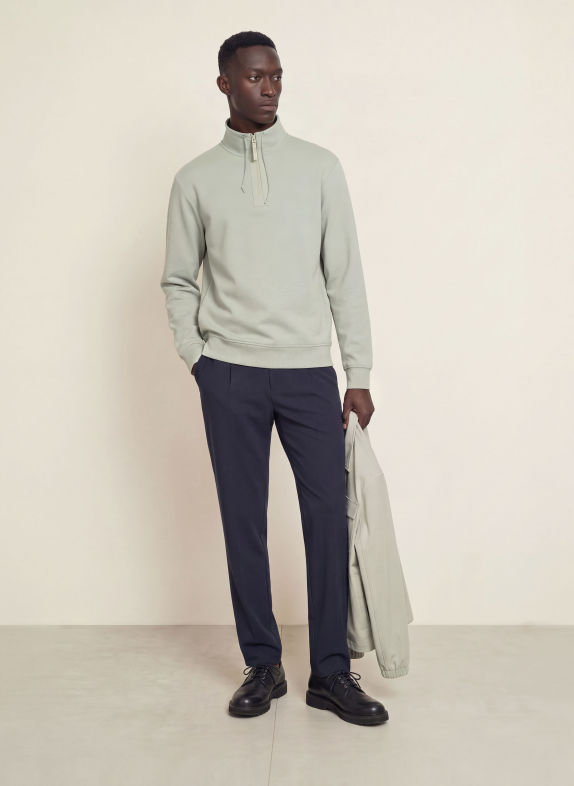 ALPHATAURI SYLVES Half-zip sweatshirt LIGHT GREEN
