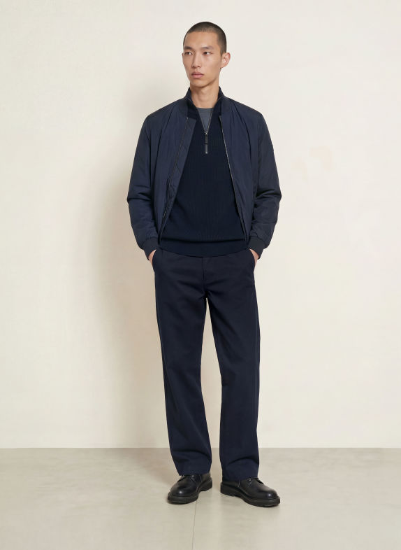ALPHATAURI Half-zip sweater FROST DARK BLUE