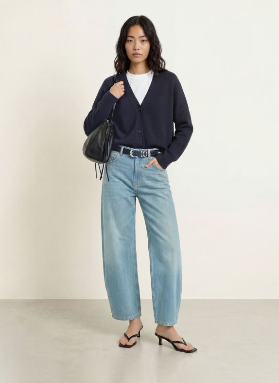 OPUS PANTS MARI LEAP Barrel-leg jeans 70342 light blue