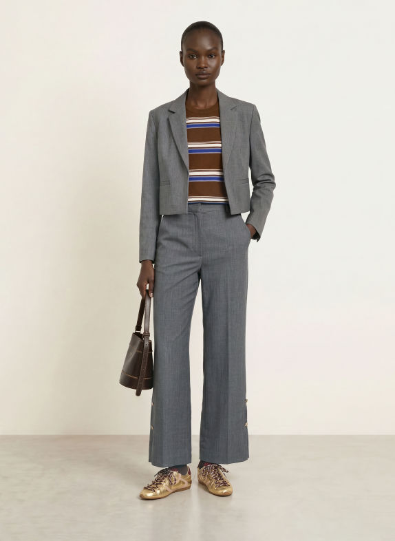 CLAUDIE PIERLOT Marlenehose GRAU
