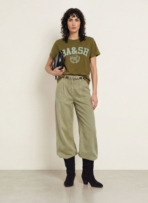 ba&sh Tricou IONI KAKI / MENTĂ