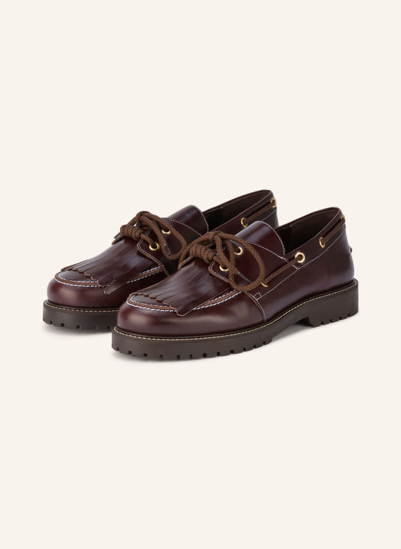 CLAUDIE PIERLOT Bootsschuhe DUNKELBRAUN / GOLD