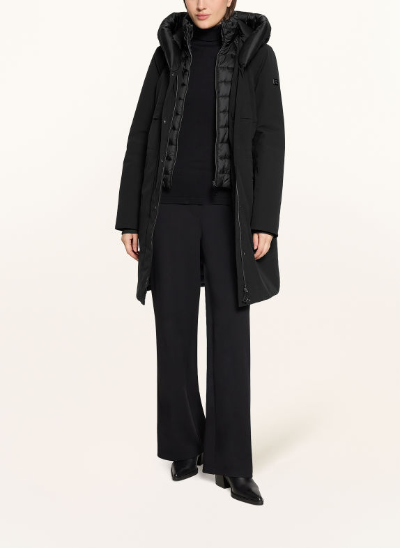 Betty Barclay Coat with removable trim BLACK