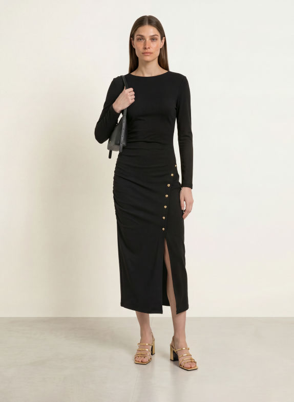 CLAUDIE PIERLOT Abendkleid aus Jersey SCHWARZ