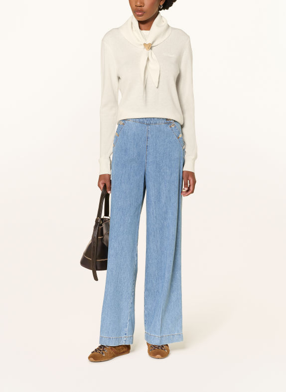 CLAUDIE PIERLOT Pullover mit abnehmbarem Kragen CREME