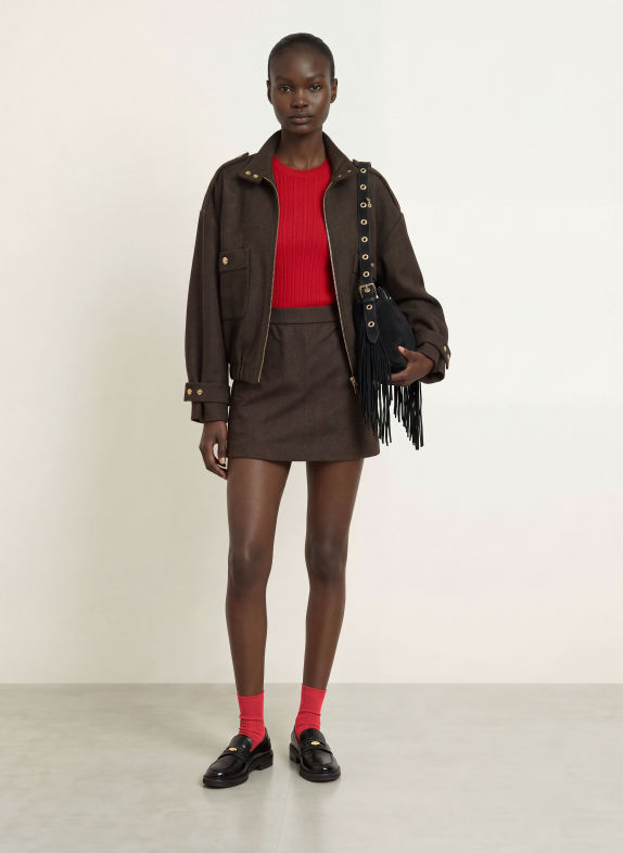 maje Blouson BRAUN / DUNKELBRAUN