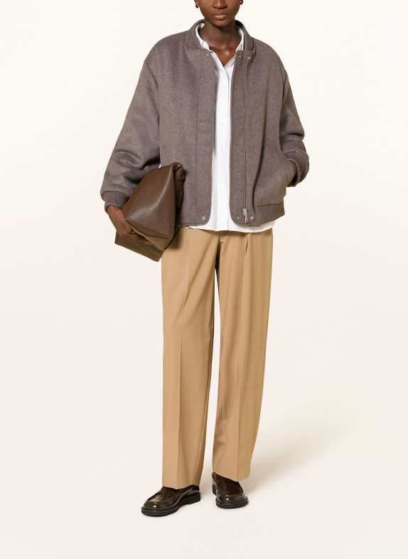 OPUS Blouson réversible avec fausse fourrure TAUPE
