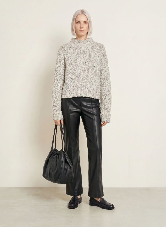 OPUS Pullover PELLO ECRU / SCHWARZ