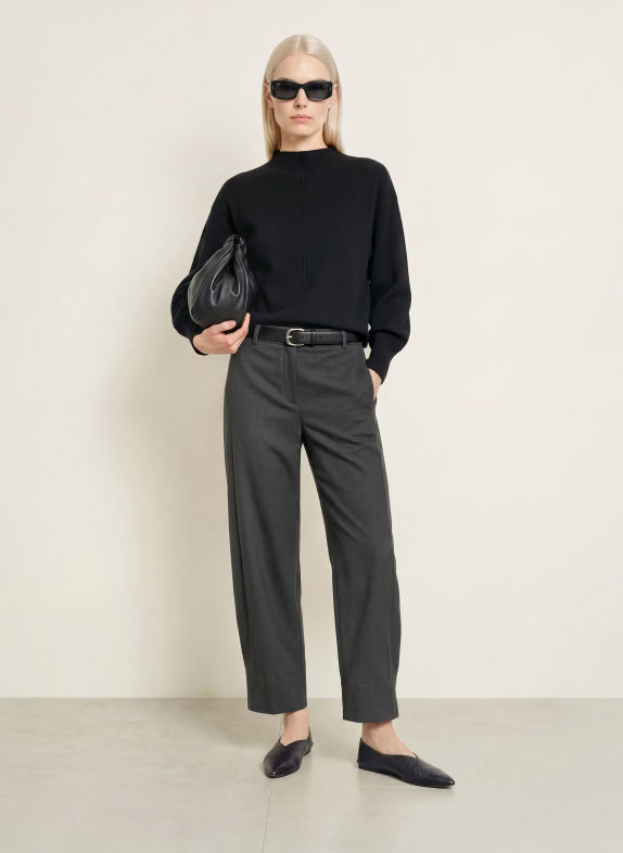 OPUS Pantalon palazzo MAIGA GRIS FONCÉ