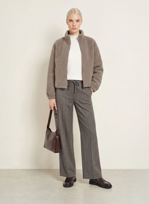 OPUS Sweat zippé GOLLIMER TAUPE