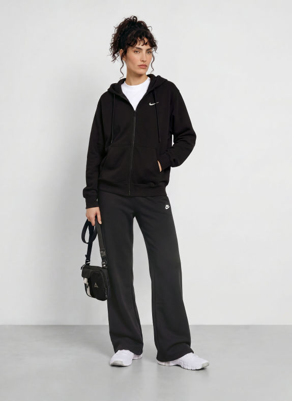 Nike Bluza rozpinana STUDIO FLEECE CZARNY