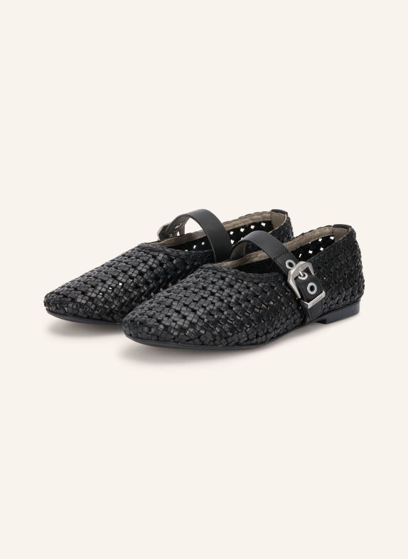 ALLSAINTS Mary-Jane-Ballerinas SABINE SCHWARZ / SILBER
