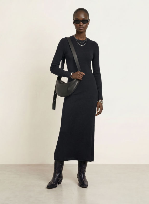 ALLSAINTS ERITH Knit Dress BLACK