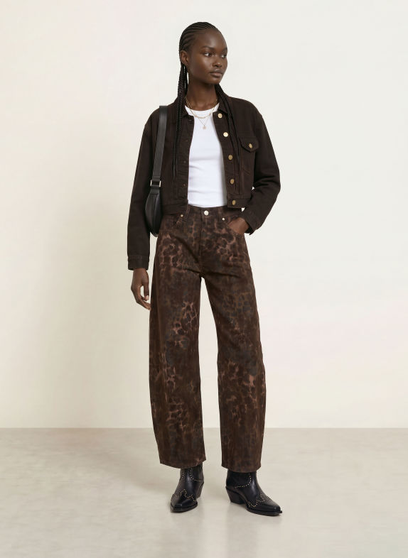 ALLSAINTS Kurtka dżinsowa BLINK 10302 OVERDYED BROWN