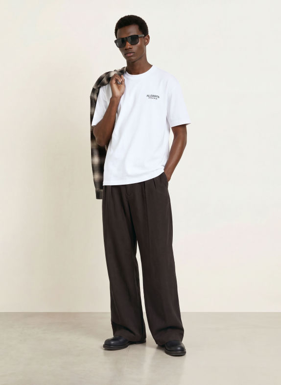 ALLSAINTS T-Shirt SHADOW WEISS / SCHWARZ