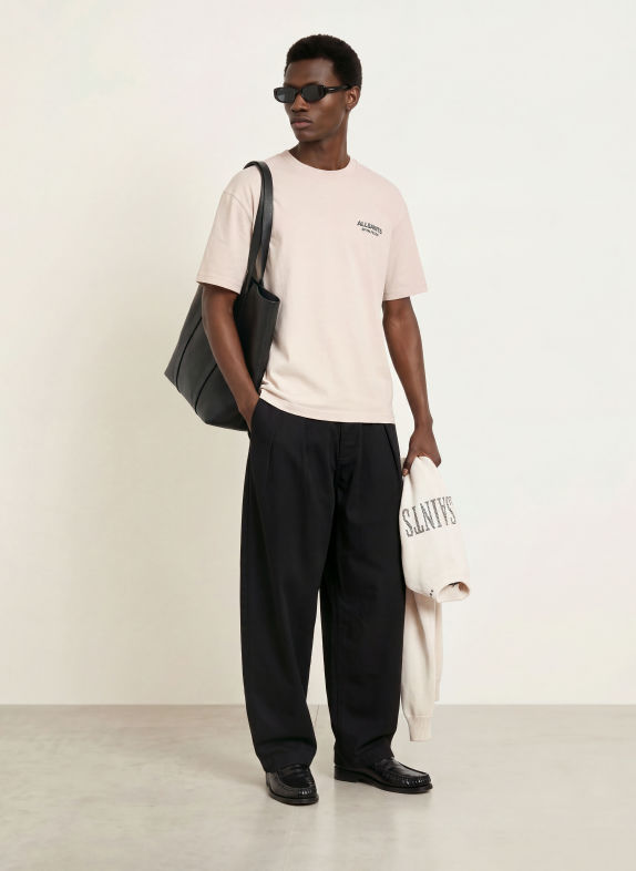 ALLSAINTS T-Shirt SHADOW BEIGE / SCHWARZ
