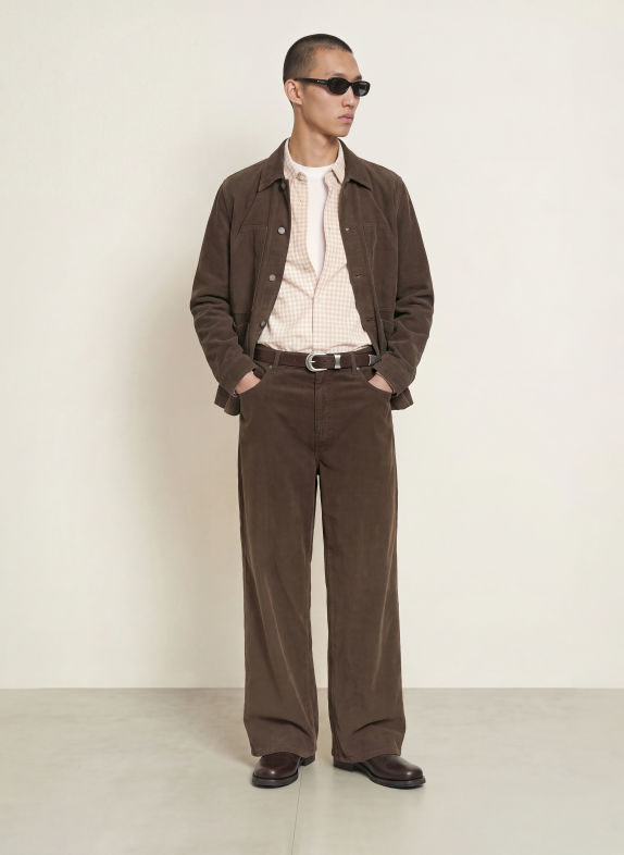 ALLSAINTS Overjacket MUKESH van corduroy MARRON FONCÉ