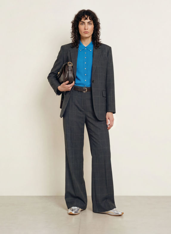 SANDRO Blazer DUNKELGRAU / CAMEL
