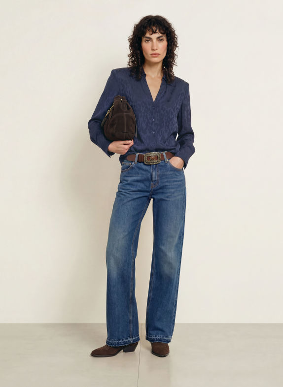 ba&sh Bluse HETSEY DUNKELBLAU