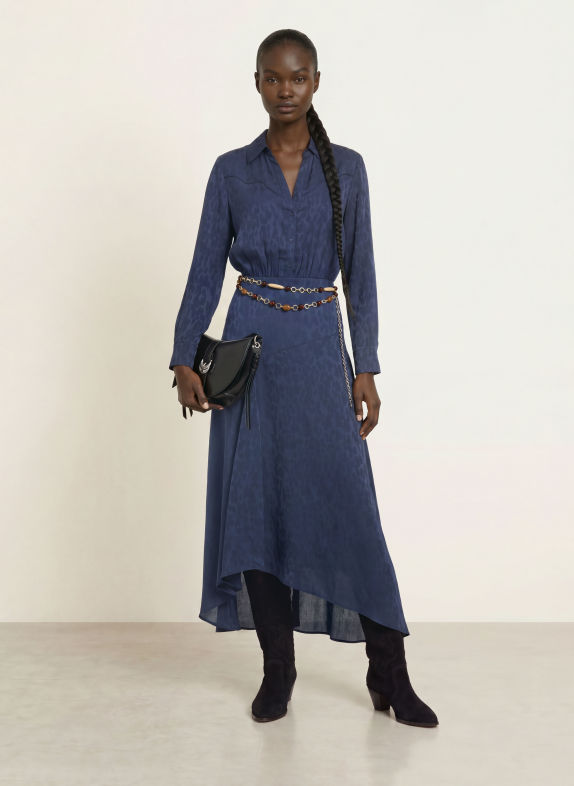 ba&sh Kleid HELIA DUNKELBLAU
