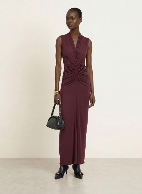 ALLSAINTS Jerseykleid DARIYA DUNKELROT