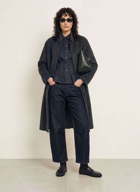 ALLSAINTS Oversized-Wollmantel EFFIE DUNKELGRAU