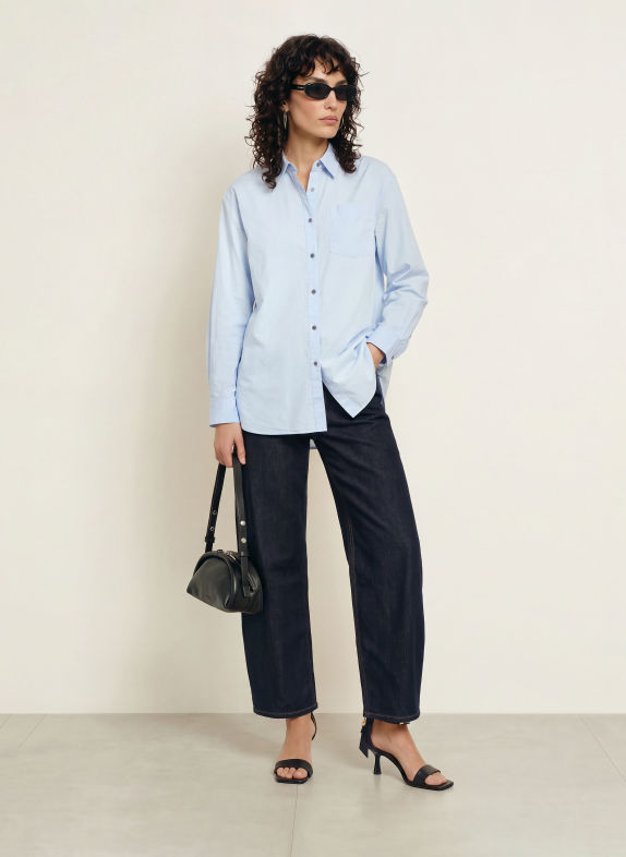 ALLSAINTS Chemisier oversize KAIA BLEU CLAIR