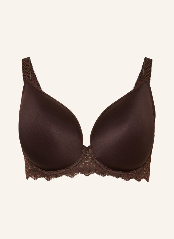 SIMONE PÉRÈLE Soutien-gorge à armatures CARESSE MARRON FONCÉ