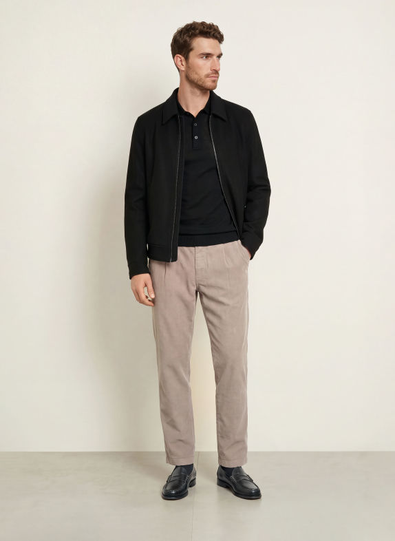 MAERZ MUENCHEN Strikket polo SORT