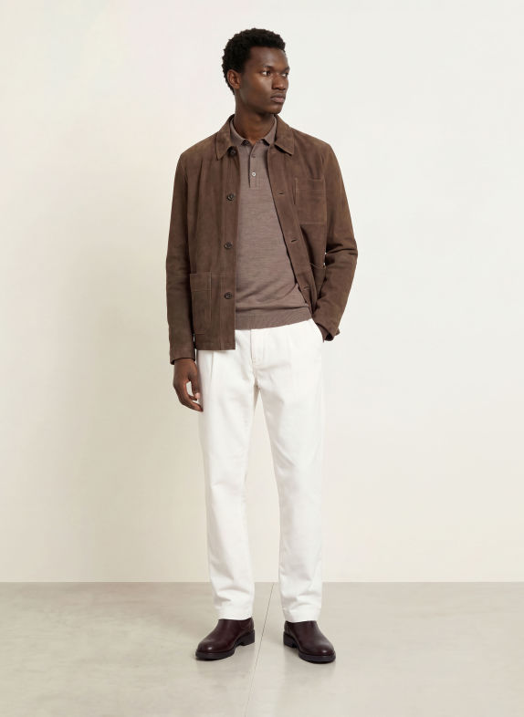 MAERZ MUENCHEN Strikket polo BEIGE