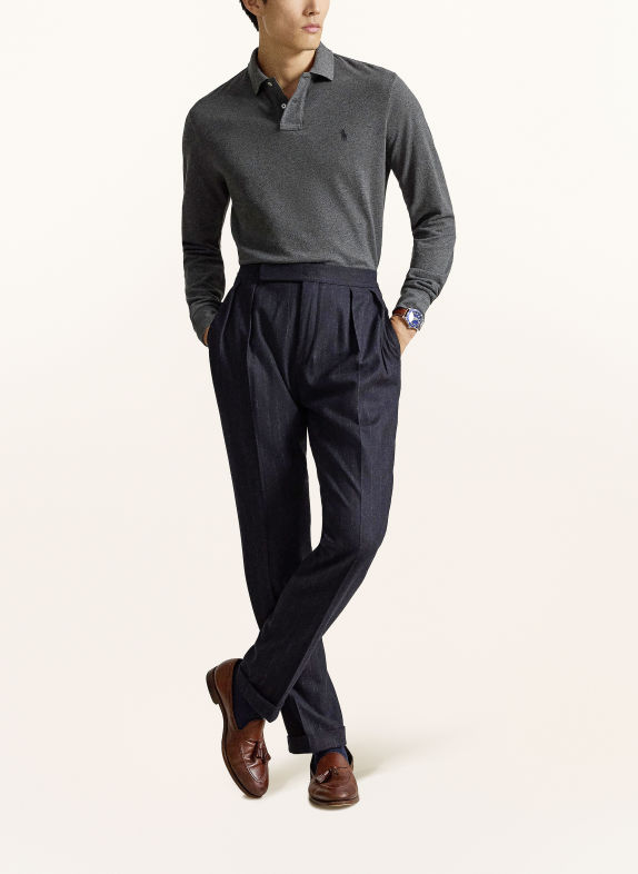POLO RALPH LAUREN Piqué-Poloshirt Custom Slim Fit DUNKELGRAU