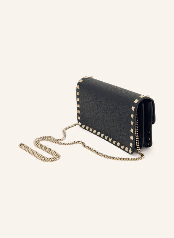 VALENTINO GARAVANI Neck wallet ROCKSTUD BLACK