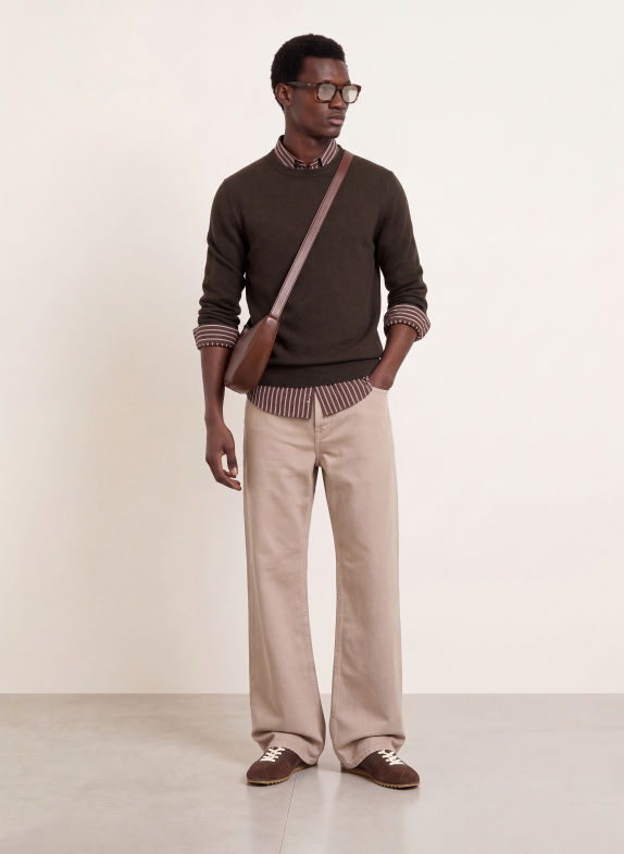 SANDRO Cashmere-Pullover DUNKELBRAUN