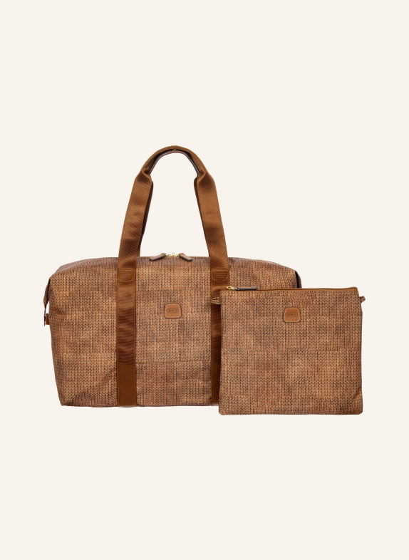 BRIC'S Weekender taška X-BAG HNĚDÁ / ZLATÁ