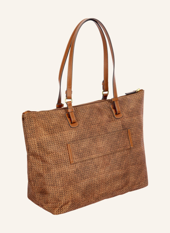 BRIC'S Shopper X-COLLECTION mit Pouch BRAUN / GOLD