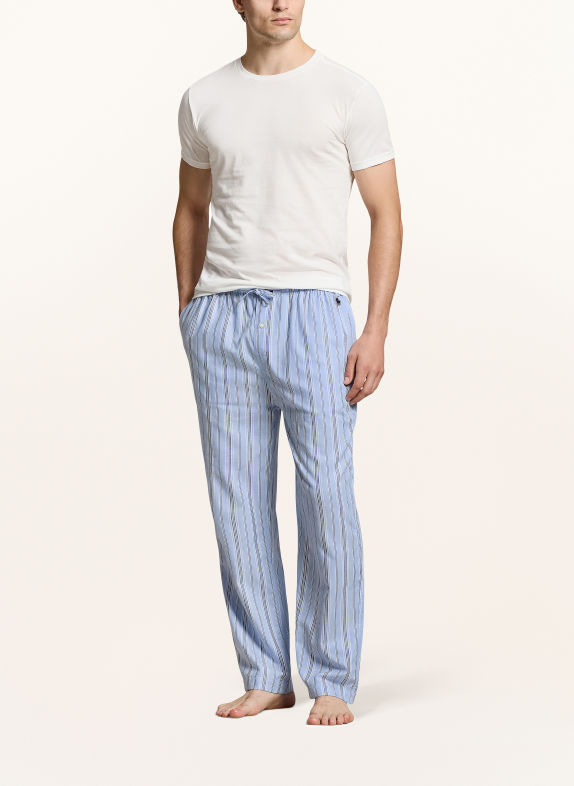 POLO RALPH LAUREN Pyžamové kalhoty TMAVĚ MODRÁ / TMAVĚ MODRÁ / BÍLÁ