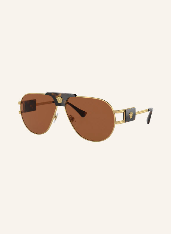 VERSACE Sonnenbrille VE2252 GOLD/ DUNKELBRAUN