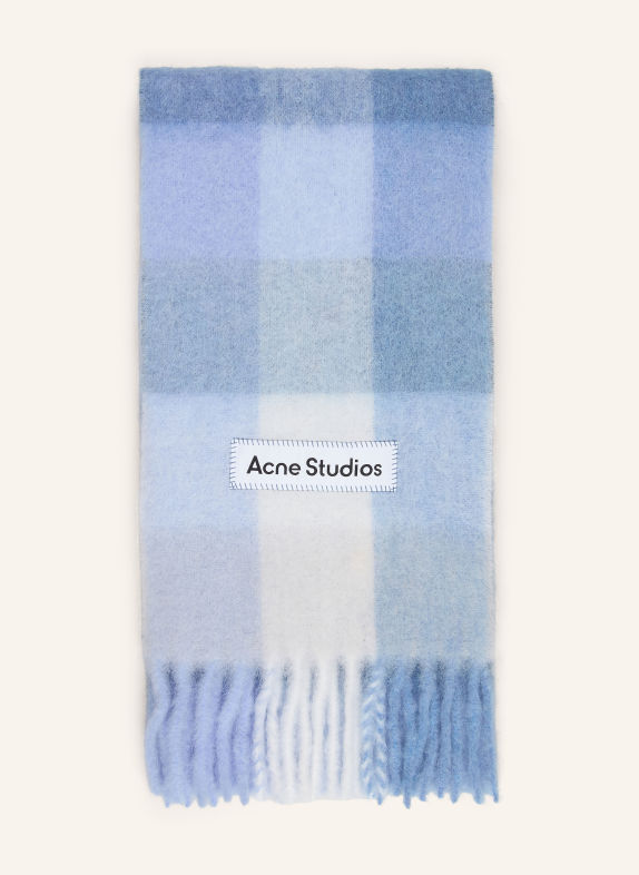 Acne Studios Schal mit Alpaka HELLBLAU / CREME