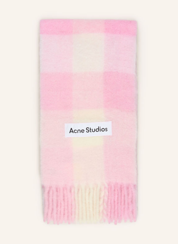 Acne Studios Schal mit Alpaka ROSA / CREME