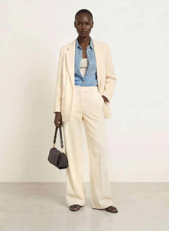 DRYKORN Longblazer GLENDALE aus Cord CREME
