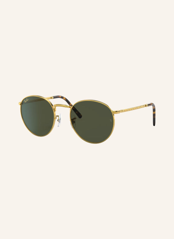 Ray-Ban Solbrille RB3637 NEW ROUND GULD/ MØRKE GRØNT