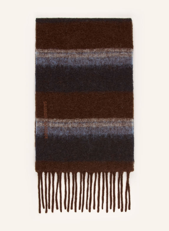 SAMSØE  SAMSØE Scarf ALEX DARK BROWN / BLUE GRAY / DARK BLUE