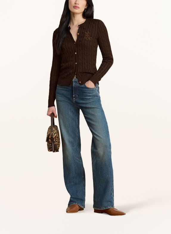 LAUREN RALPH LAUREN Gebreid vest MARRON FONCÉ
