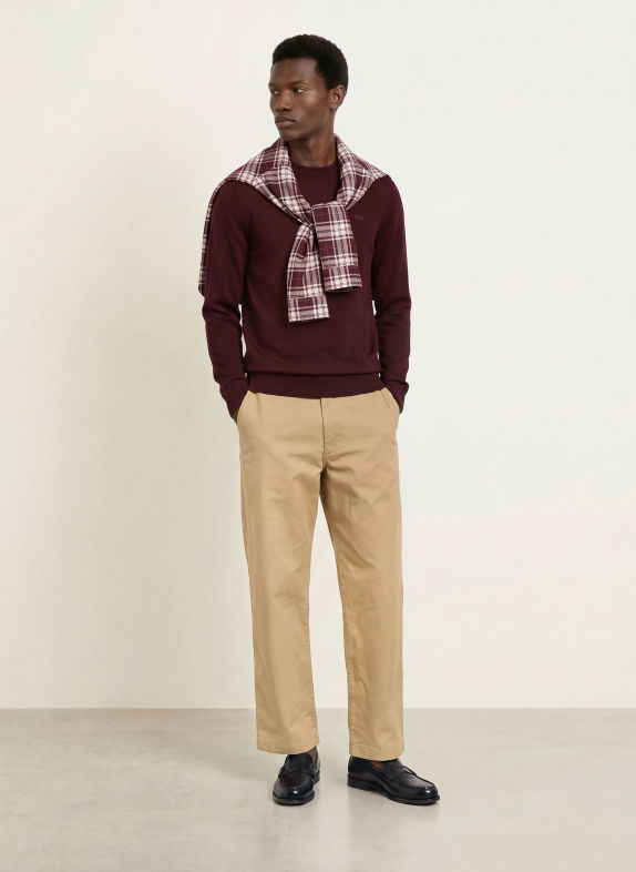 LACOSTE sweater DARK RED