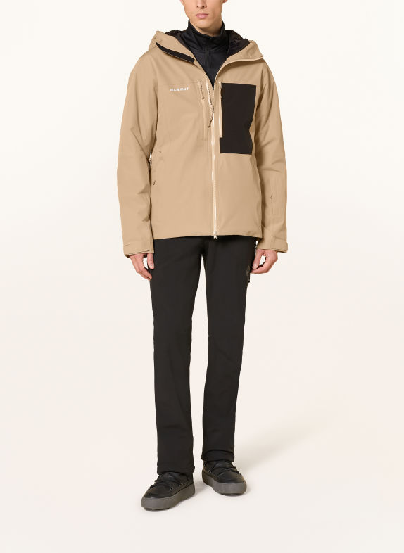 MAMMUT Skijacke STONEY BEIGE / DUNKELGRAU